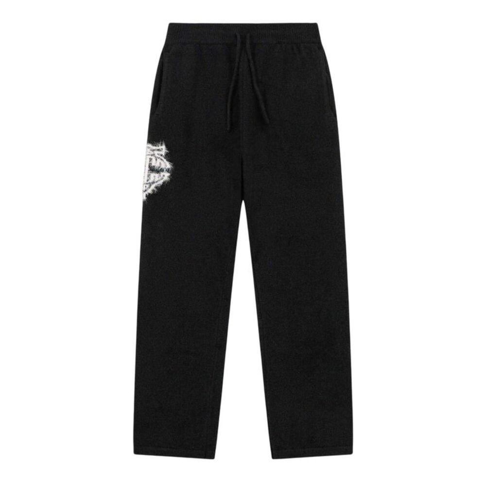 Couture Mens Fluffy Casual Joggers / Black